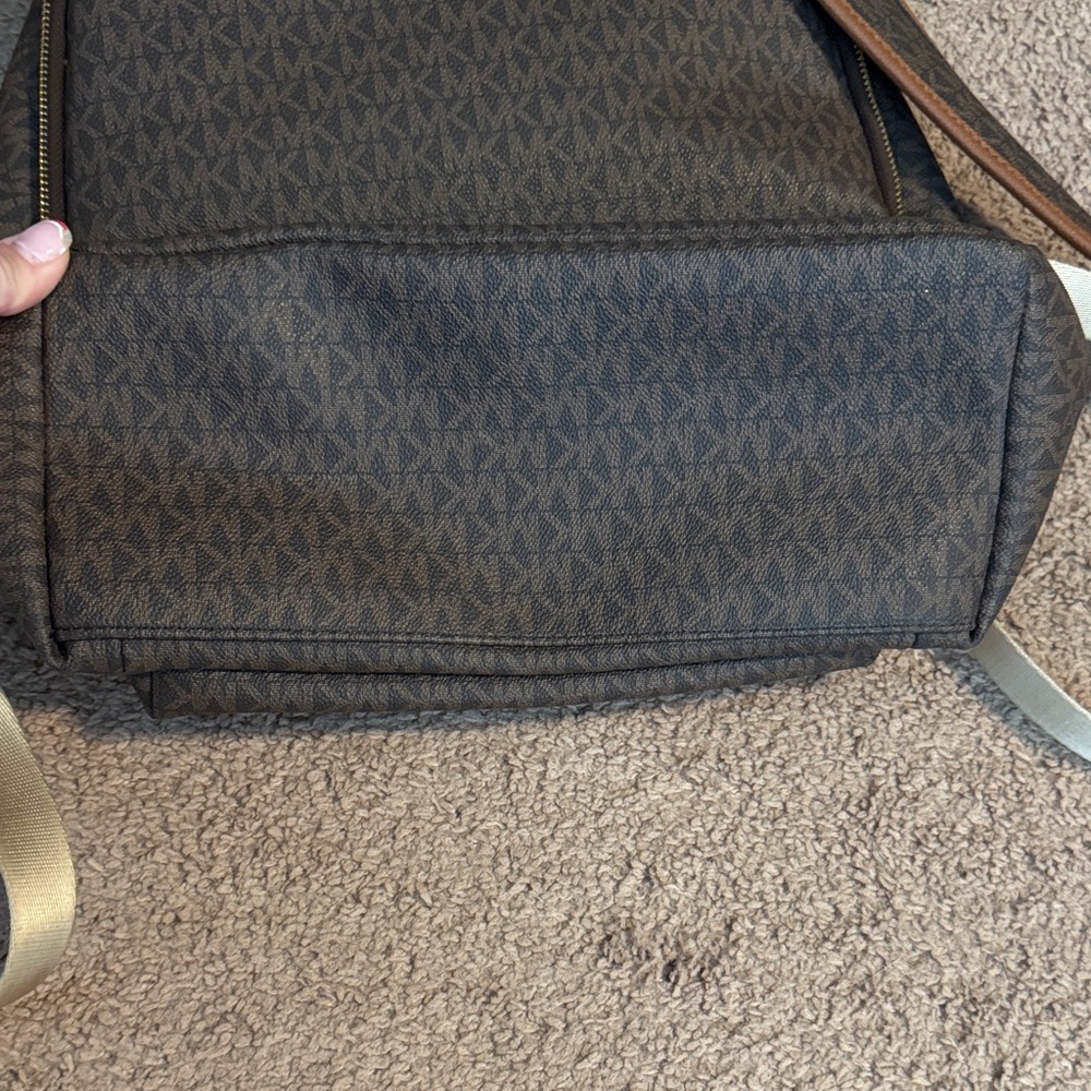 Michael Kors Brown Signature Backpack - Picture 6 of 11